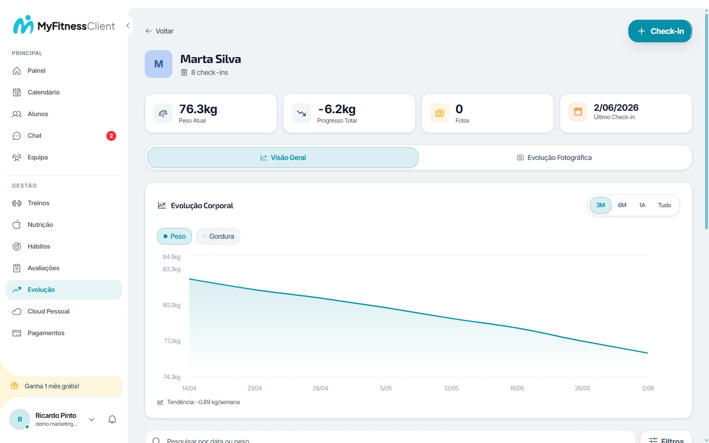 Progresso - MyFitnessClient