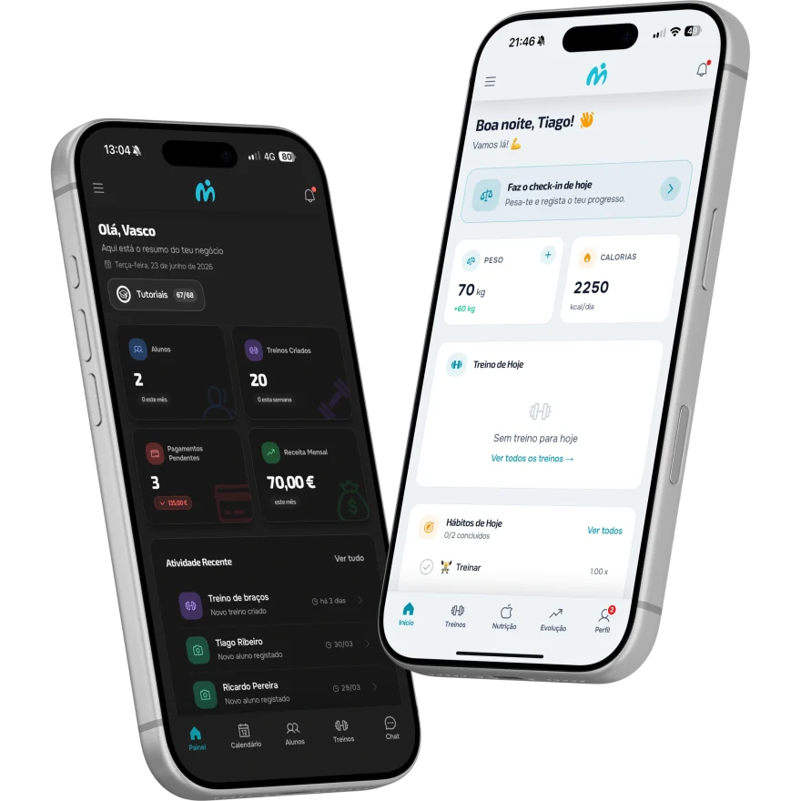MyFitnessClient App Mockup